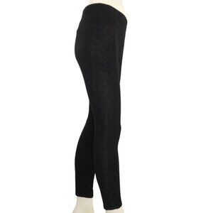 Luxe Lace Panel Leggings Dark Feminine Chic Date Night Edgy Glam Black Size 6